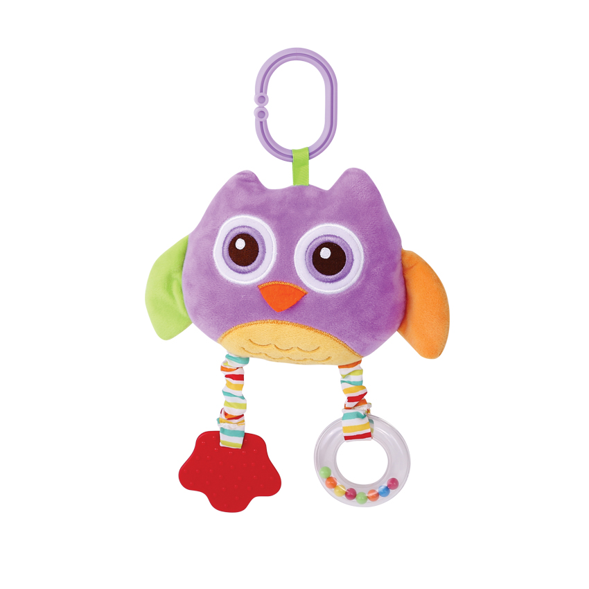 Βρεφικό Παιχνίδι με Καθρέφτη για Καρότσι και κρεβατάκι Plush Mirror Purple Owl Lorelli
