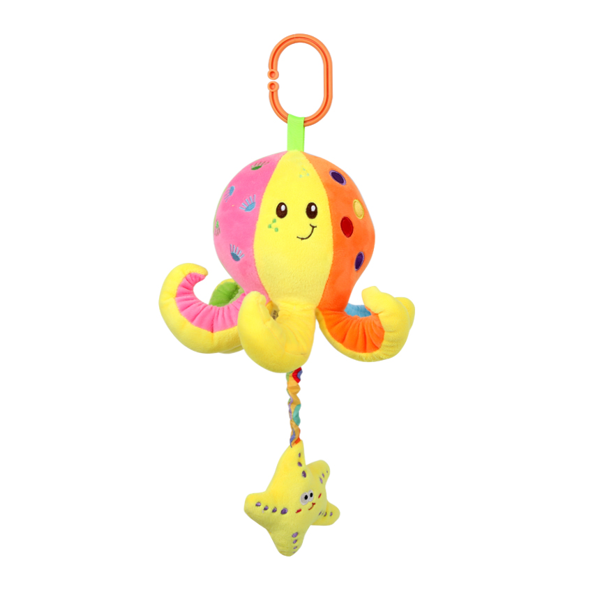 Λούτρινο Μουσικό Παιχνίδι Χταπόδι Musical Toy Octopus Lorelli