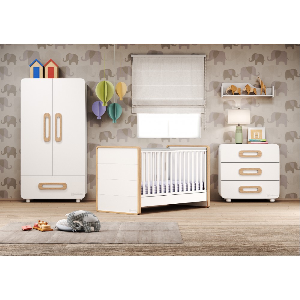 Προεφηβικό Κρεβάτι Venere White & Oak Casababy