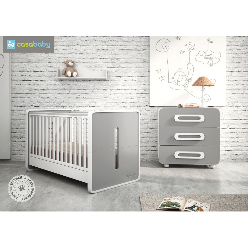 Προεφηβικό Κρεβάτι Venere Ve2 White & Grey Casababy