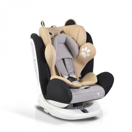 Bear Cangaroo Isofix Παιδικό Κάθισμα Αυτοκινήτου 0-36 Kg Dark Beige