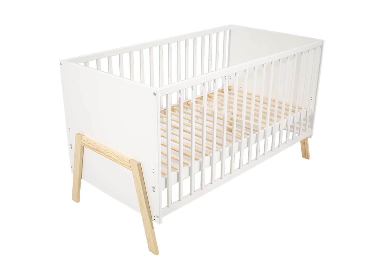 Just Baby Κούνια Hermes White Natural Για Στρώμα 70x140cm