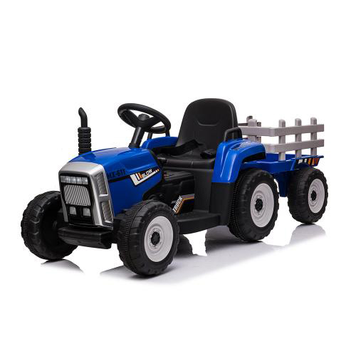 Tractor With Trailer Farmer Blue Cangaroo - Moni Ηλεκτροκίνητο Τρακτέρ 12V με Καρότσα