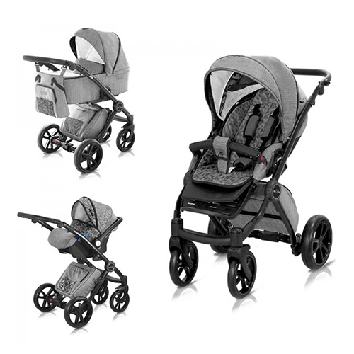 Milu Kids Σύστημα Μεταφοράς Modern 3 in 1 Mod 04 Grey