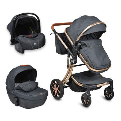 Polly Cangaroo - Moni Πολυκαρότσι 3 σε 1 Black 3800146235505