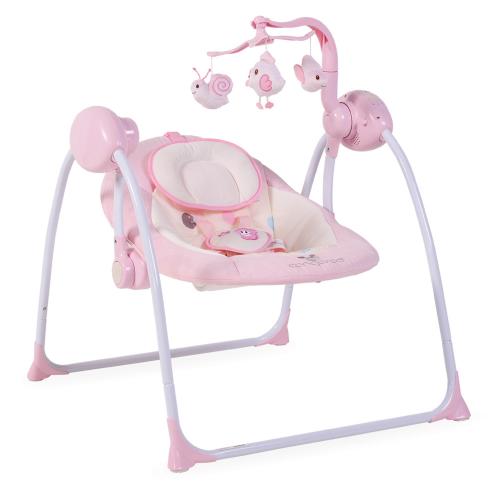 Baby Swing Plus Cangaroo - Moni Κούνια Ρηλάξ 3800146247119 Pink ( Δώρο κουβερτούλα Φλις )