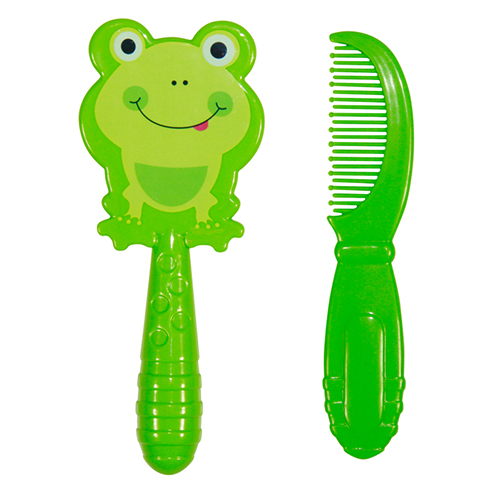 Χτένα & Βούρτσα Lorelli Comb & Brush - Green Frog 