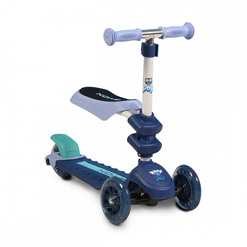 Pop Byox 2in1 Πατίνι Μετατρεπώμενο με Κάθισμα και Φωτιζόμενες Ρόδες 3800146255770 Blue
