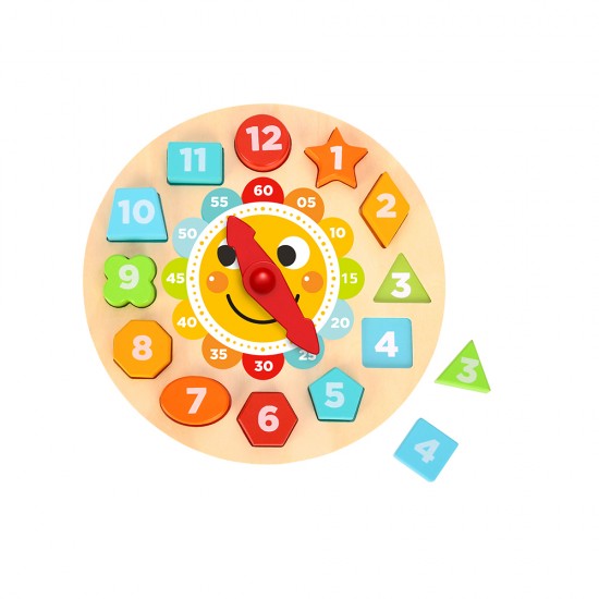 Clock Puzzle Tooky Toy TL675 Ξύλινο Παζλ Ρολόι 6972633370215 