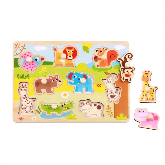 Animal Pazl TY857 Tooky Toy Παζλ  9 Τμχ. Ζώα της Ζούγκλας 6970090043192 