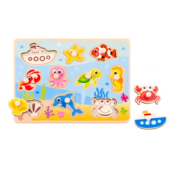 Marine Puzzle TY856 Tooky Toy Παζλ 10 Τμχ. Ζώα της Θάλασσας 6970090043178 