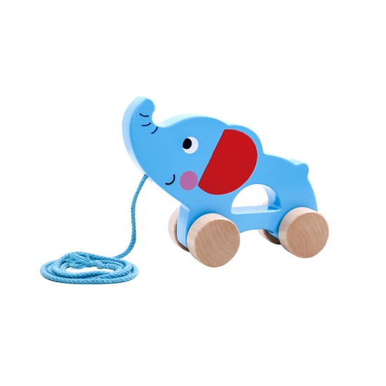 Pull Along - Elephant TKC264 Tooky toy Ξύλινος Συρόμενος Ελέφαντας 6970090043628