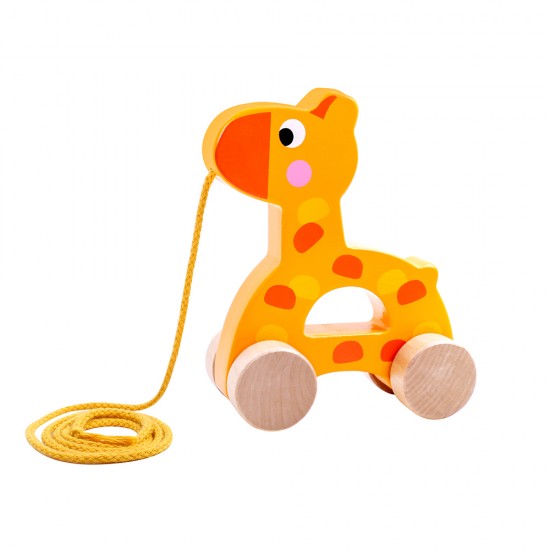Pull Along Giraffe TKC266 Tooky toy Ξύλινο Συρόμενο Παιχνίδι Καμηλοπάρδαλη 6970090043666 