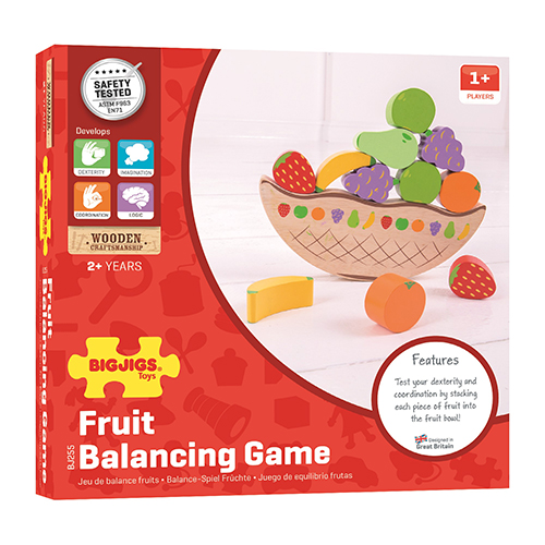 Big Jigs Ξύλινο Παιχνίδι Ισορροπίας με Φρούτα BJ255