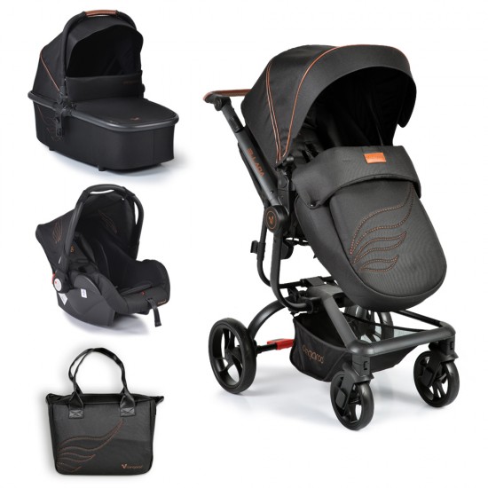 Ellada Cangaroo - Moni Πολυκαρότσι 3 σε 1 Black 3800146235635