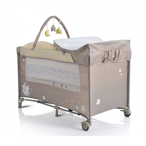 Παρκοκρέβατο 2 Επιπέδων Sleepy Beige New Moni-Cangaroo