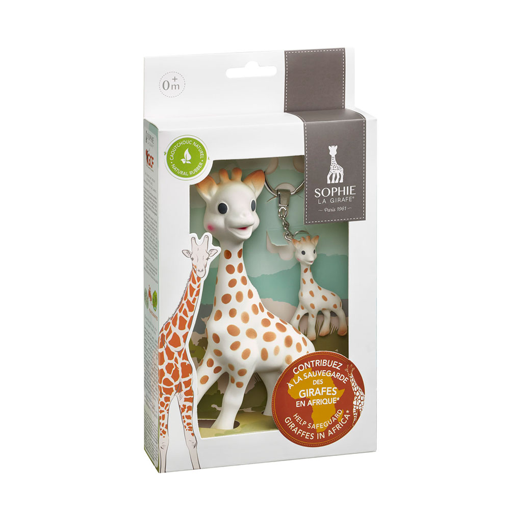 Sophie La Girafe Σόφι Καμηλοπάρδαλη Save Giraffes Σετ με Μπρελόκ S516514