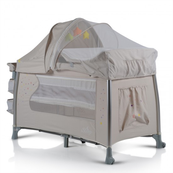 Cangaroo Παρκοκρέβατο Με 2 Επίπεδα Isleep Beige 3800146248710