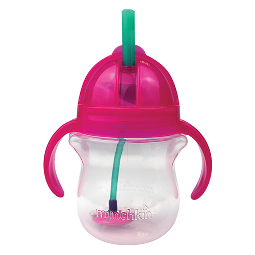 Munchkin Κύπελλο με Καλαμάκι Click Lock Pink 207ml, 6m+ 12482