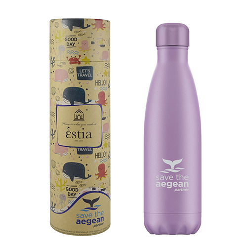 Estia Travel Flask Save The Aegean Pastel Matte Μπουκάλι Θερμός 0.5lt 01-7805