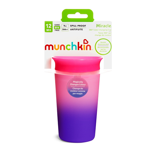 Munchkin Miracle Color Changing Cup 360° 12m+ Pink & Purple 266ml 51892