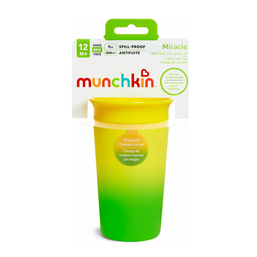 Munchkin Miracle Color Changing Cup 360° 12m+ Green/Yellow 266ml 51892