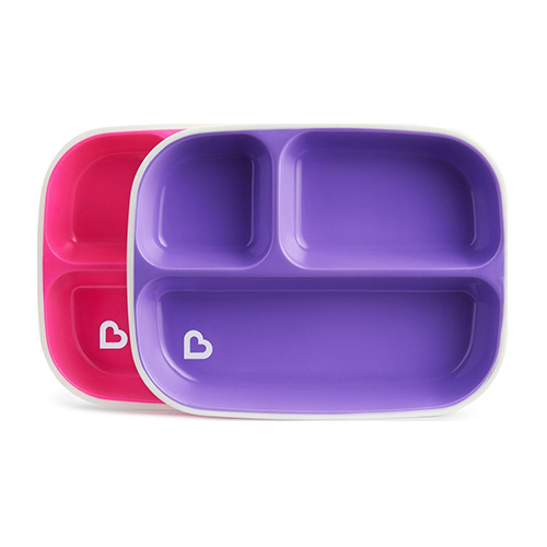 Munchkin Splash Toddler Divided Plates Purple/Pink 2τμχ 12448