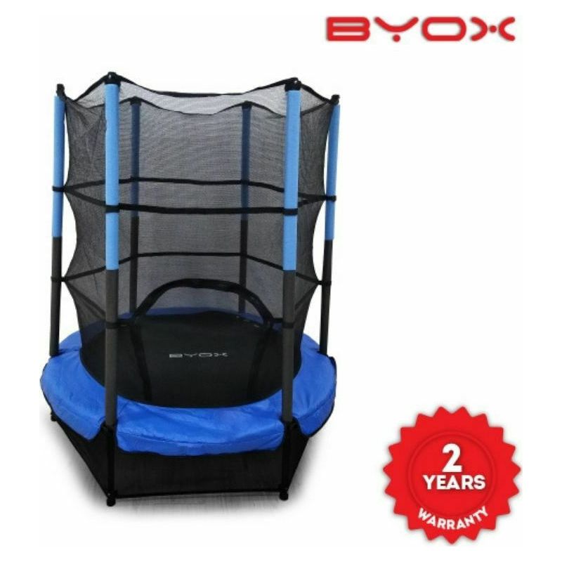 Byox Τραμπολίνο 140cm Παιδικό με Δίχτυ Μπλε 3800146226824