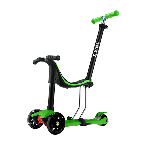Bebe Stars Παιδικό Πατίνι Αναδιπλούμενο X-Ride Τρίτροχο με Κάθισμα Πράσινο 662-174