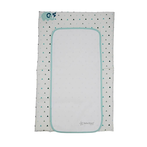 Bebe Stars Μαλακή Αλλαξιέρα με Κάλυμμα Elephant από Ύφασμα White/Blue 50x80cm 3057