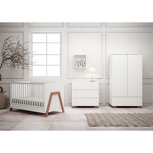 Προεφηβικό Κρεβάτι Oslo White & Walnut Casababy