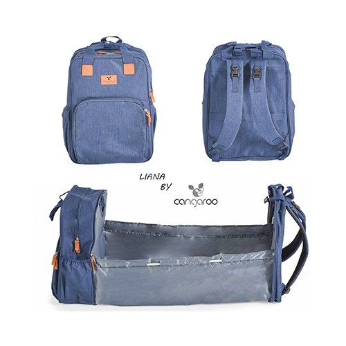 Cangaroo Τσάντα-Αλλαξιέρα Πλάτης Liana Blue 3800146268718