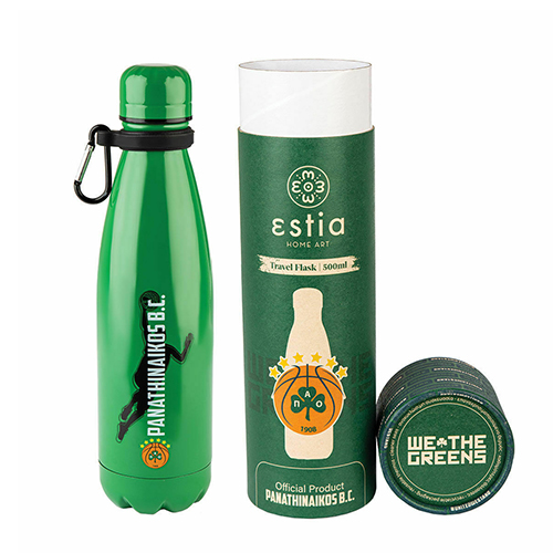 Estia Panathinaikos B.C. Official Μπουκάλι Θερμός Πράσινο 500ml 00-12328
