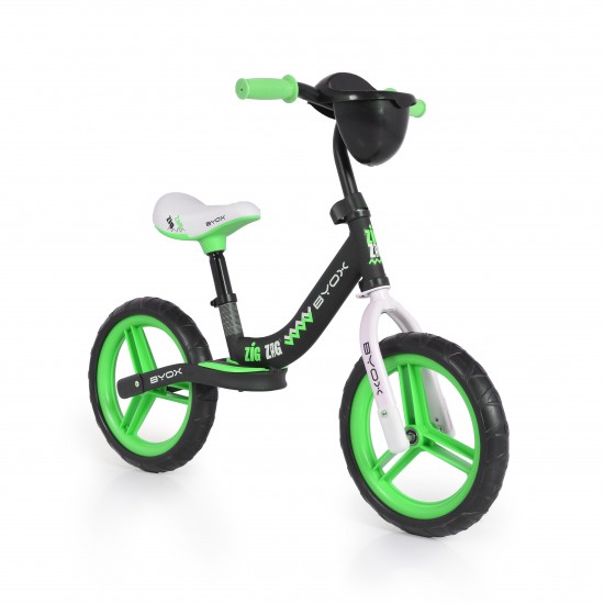 Byox Παιδικό Ποδήλατο Ισορροπίας Zig Zag New Πράσινο 3800146201319N ( ΔΩΡΟ ΦΩΤΑΚΙ LED)