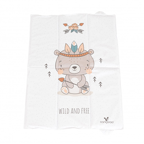 Cangaroo Μαλακή Αλλαξιέρα Wild Free Bear από Πλαστικό Λευκό 40x60cm 3800146269265