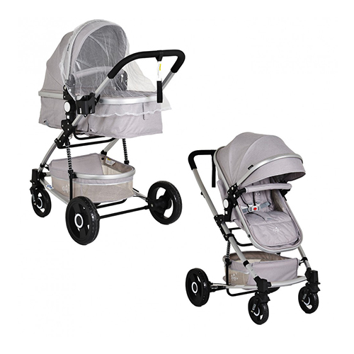 Moni Πολυκαρότσι Gigi 2 in 1 Light Grey 3800146235130