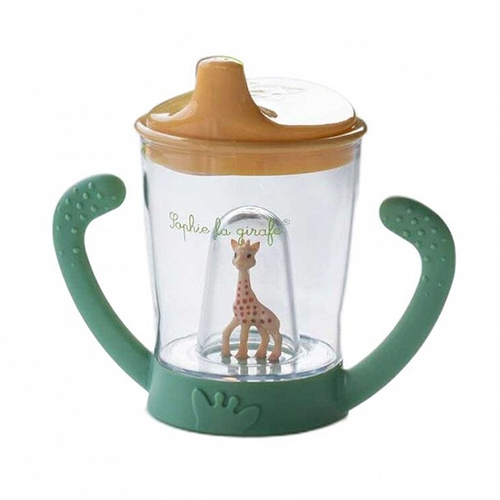 Sophie La Girafe Εκπαιδευτικό Μπιμπερό με Λαβές Non Drip 6m+ 180ml S010409 