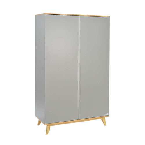 Ντουλάπα Oslo Δίφυλλη Grey 105x53x180cm 461-25