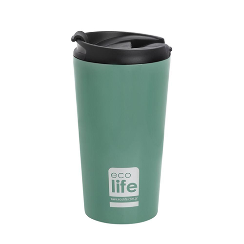 Ecolife Coffee Cup Ποτήρι Θερμός σε Τιρκουάζ χρώμα 0.37lt 33-BO-4001