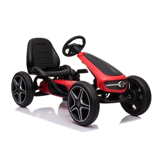 Παιδικό Ποδοκίνητο Go Kart Μονοθέσιο με Πετάλι Mercedes-Benz Κόκκινο 3800146230609