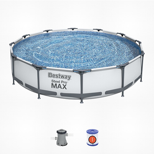 Bestway Steel Pro Max Πισίνα με Μεταλλικό Σκελετό & Αντλία Φίλτρου 366x366x76εκ. 6942138981865
