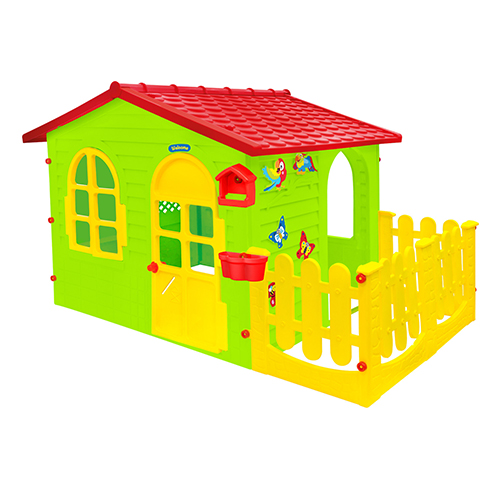 Mochtoys Παιδικό Σπιτάκι Κήπου Big Garden με Φράχτη Πράσινο 190x127x118εκ 5907442122435