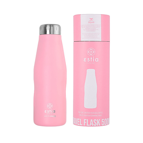 Estia Travel Flask Save Aegean Μπουκάλι Θερμός Baby The Ροζ 500ml