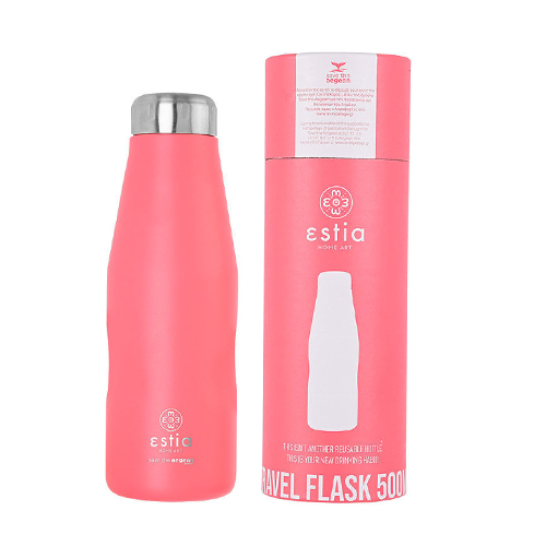 Estia Travel Flask Save Aegean Μπουκάλι Θερμός Fusion coral 500ml