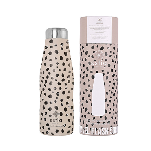 Estia Save Aegean Leopard Taupe Μπουκάλι Θερμός 500ml