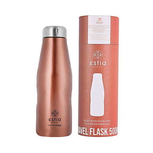 Estia Save the Aegean Μπουκάλι Θερμός Ροζ 500ml
