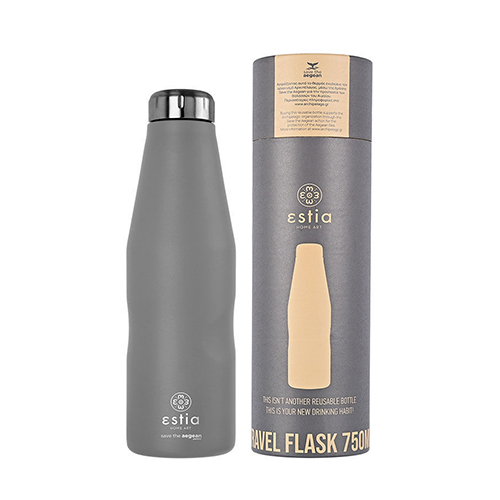 Estia Save the Aegean Μπουκάλι Θερμός Γκρι 750ml