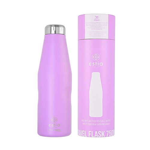 Estia Save the Aegean Μπουκάλι Θερμός Μωβ 750ml