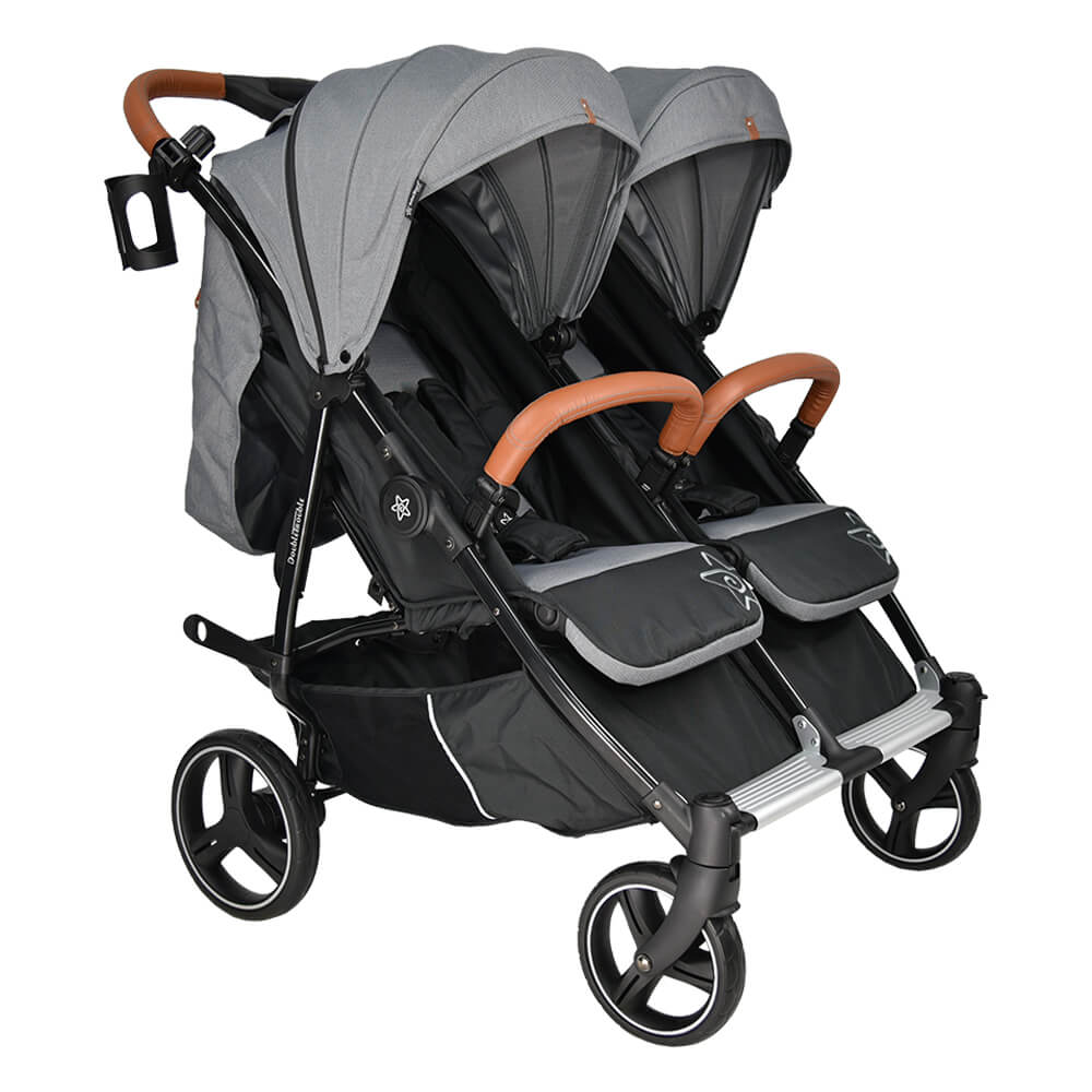 Bebe Stars Double Trouble Καρότσι για Δίδυμα Γκρι 7901-186