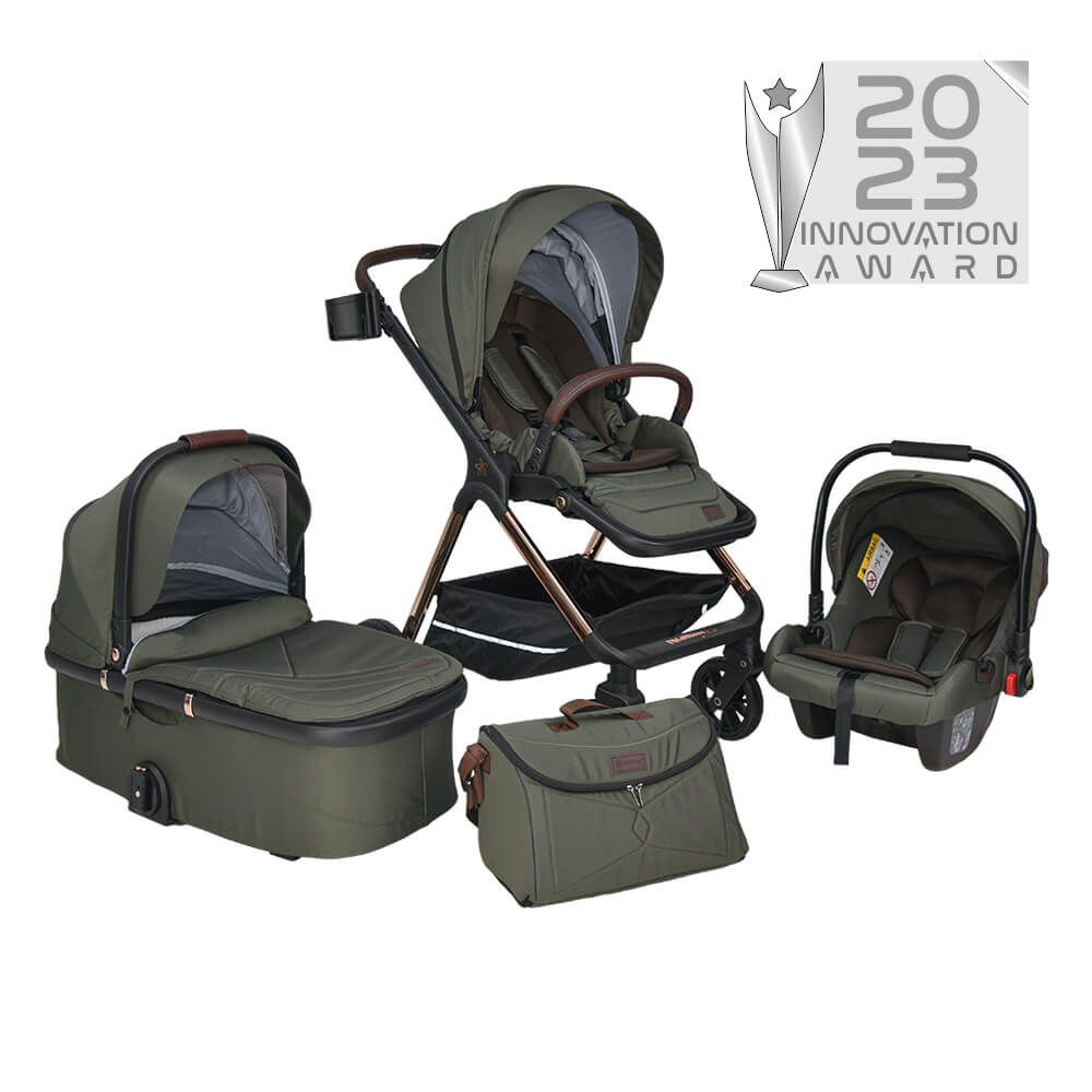 Bebe Stars Nammos Ρυθμιζόμενο Καρότσι 3 σε 1 Olive 335-189